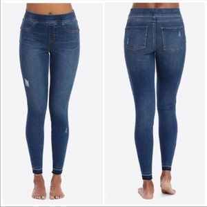 Spanx Distressed Ankle Skinny High-Rise Jeggings